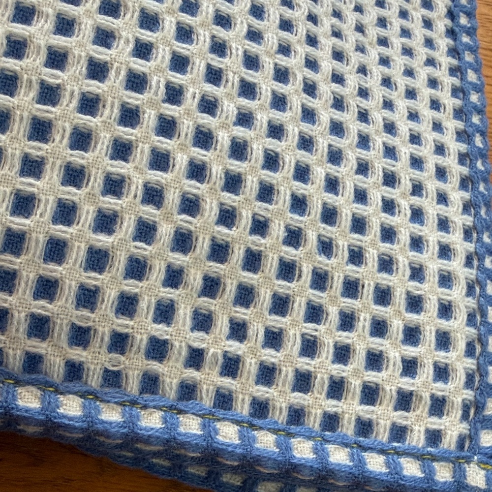 Blue and White Checkered 2 Blanket Set NEW 5ft long by 4ft wide for each - Picture 9 of 9